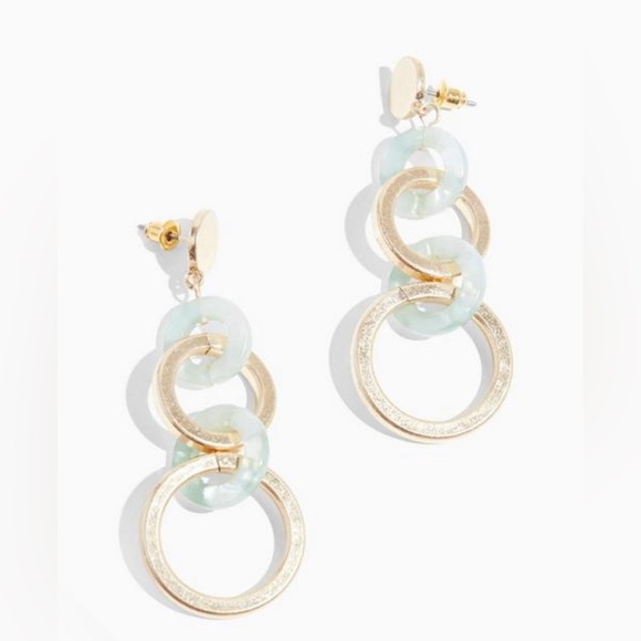 Torrid Gold-Tone & Mint Blue Dangle Earrings - Picture 2 of 6